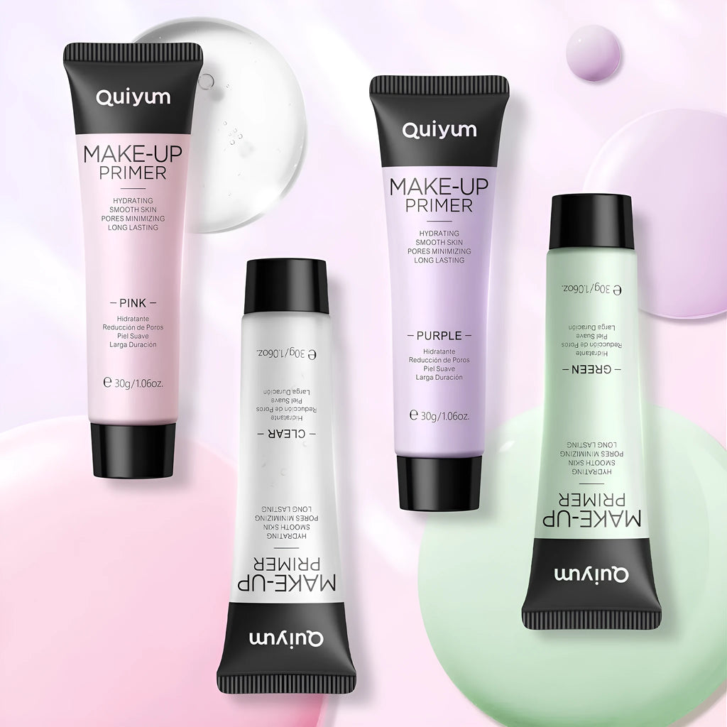 30g makeup primer compact showing green, pink, and purple colour-correcting cream shades