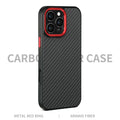 Green frame with magnetic carbon fibre metal frame Kevlar phone case for iPhone