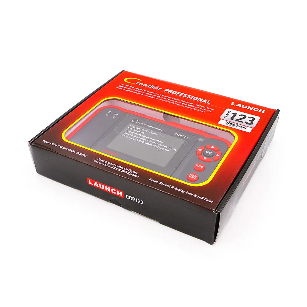 CRP123 automotive fault detector diagnostic tool scanner with cables and accessories for vehicle system analysis