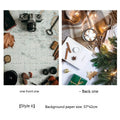 Double-sided marble pattern photography backdrop paper in cement design for product and food shoots