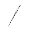 Silver stainless steel urethral horse eye stick with eight round metal beads measuring 8cm length