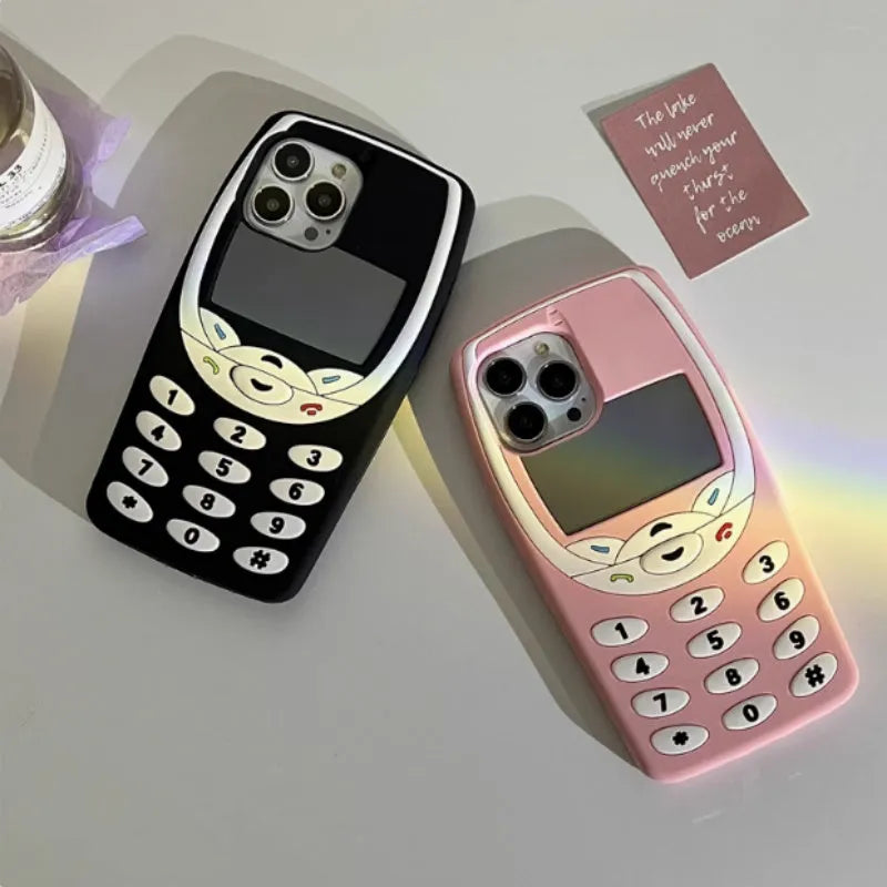 Personalised creative anti-fall silicone phone case for iPhone 13, 12, 11, X series in black