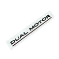 Tesla Model 3 double motor rear bumper sticker in ABS plastic, showing matte black colour option