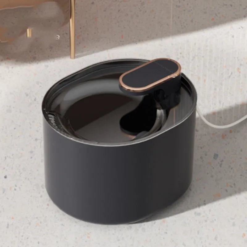 Automatic pet water fountain with USB cable, water pump, and filter element in Berlin blue colour
