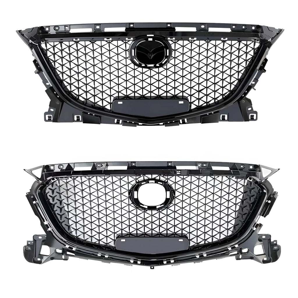 Unksera car tail spoiler retrofit kit M10 shown in honeycomb and three-section shovel design options.