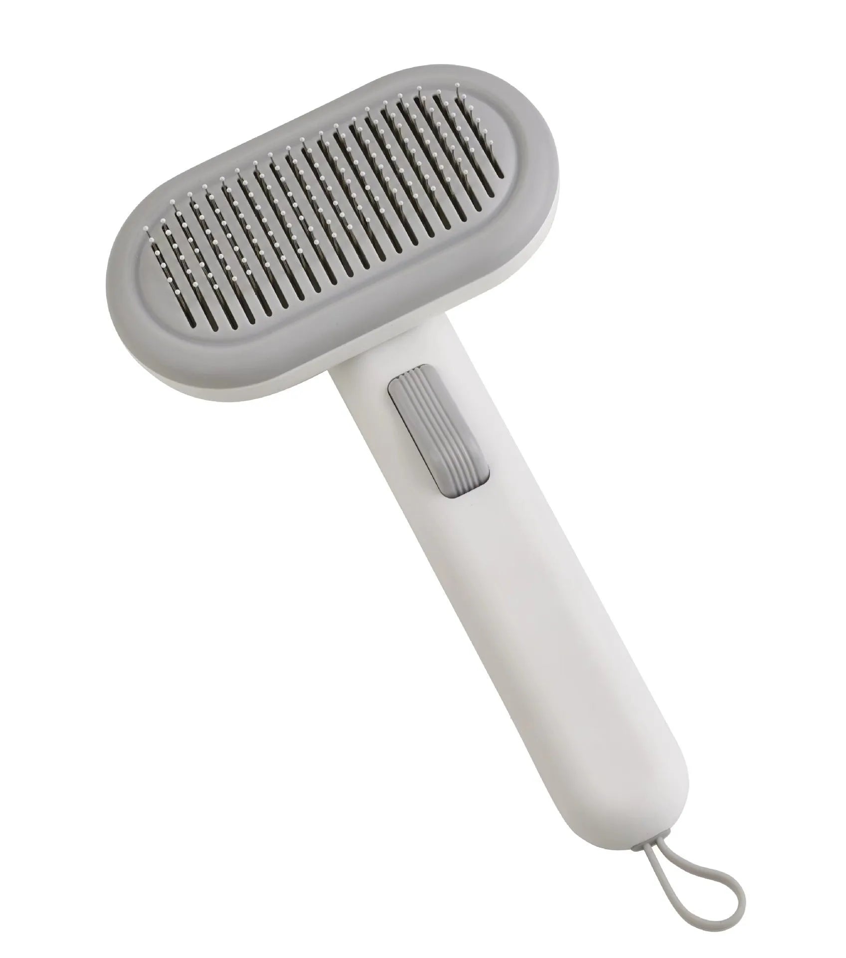 Large pet grooming comb with stainless steel blades and ABS handle in light green colour