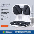 Japanese style lumbar support seat cushion in grey colour with solid pattern design