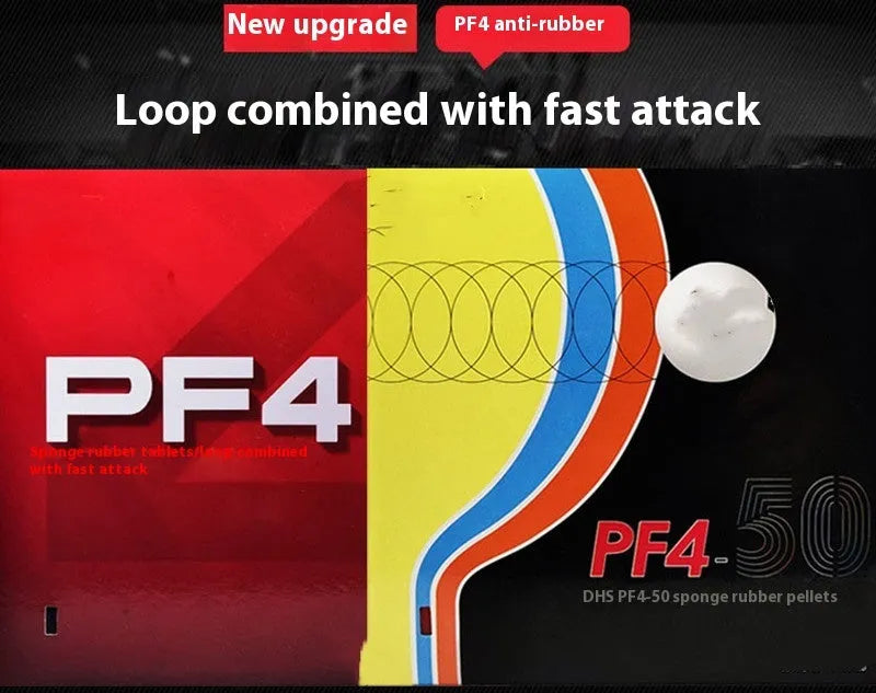 Fast Attack Sticky Classic-50 table tennis racket with red PF4-50 anti-rubber.
