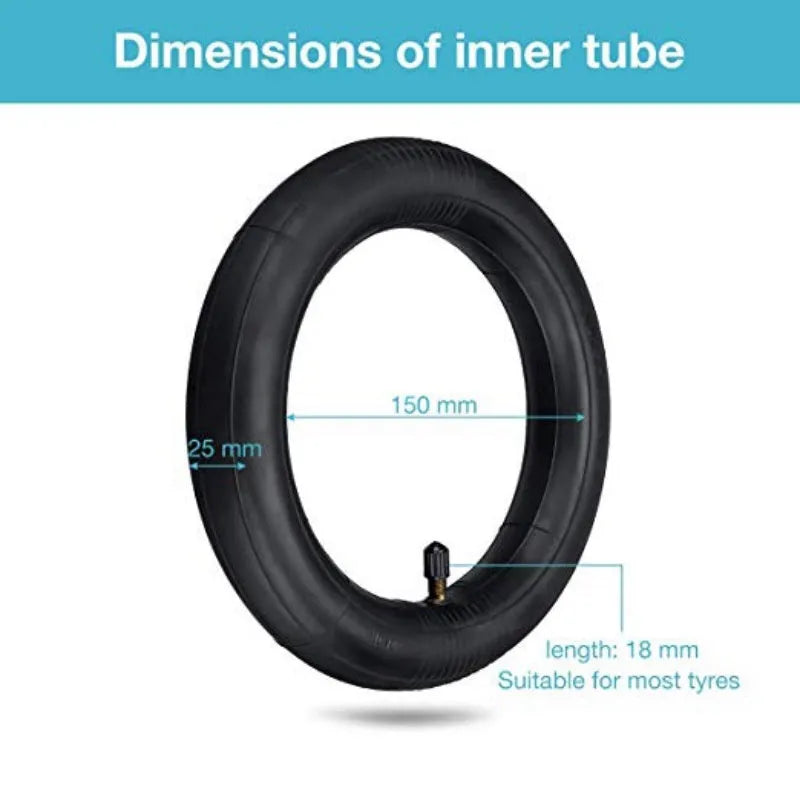 Black 8.5 inch pneumatic inner tube for electric scooter M365 series