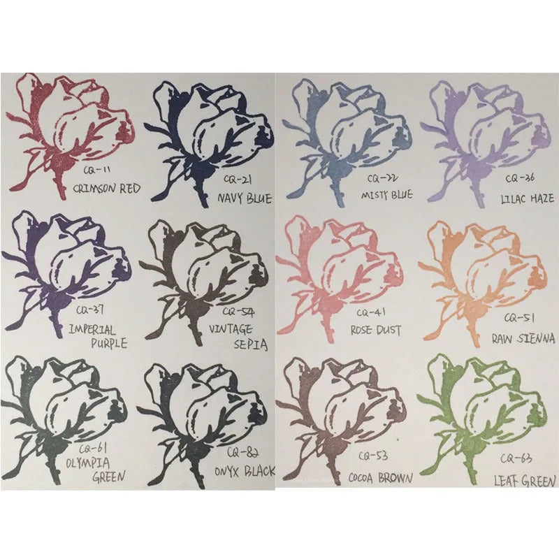 Rectangular notebook stamp pad with oily ink for DIY rubber stamp crafts in five colour options