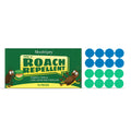 Pack of 16 cockroach bait paste stations with adhesive pads for indoor pest control.