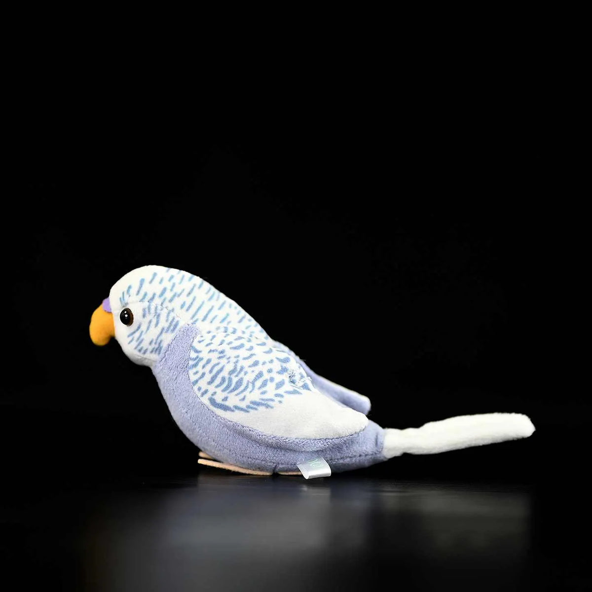 Simulation budgie doll plush toy, 10 cm tall, plush fabric with PP cotton filling, image colour