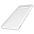 Clear transparent Samsung Galaxy S10 mobile phone case shown from the back