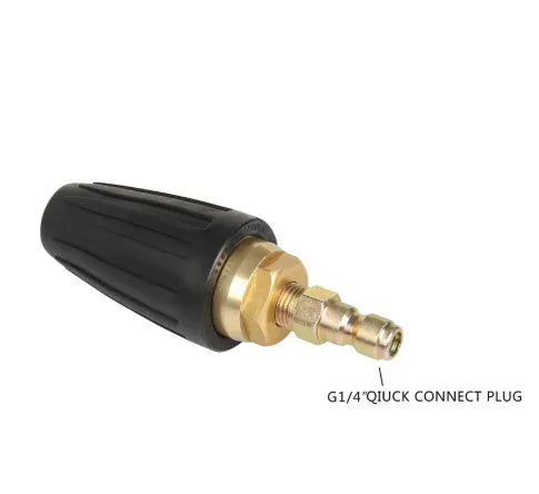 High pressure car wash water gun with rotary nozzle, alloy construction, 2500PSI, for bark peeling and rust removal