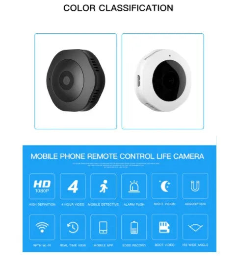 Camerliar mini wearable body camera 1080P round design with magnetic pad and 3M sticker