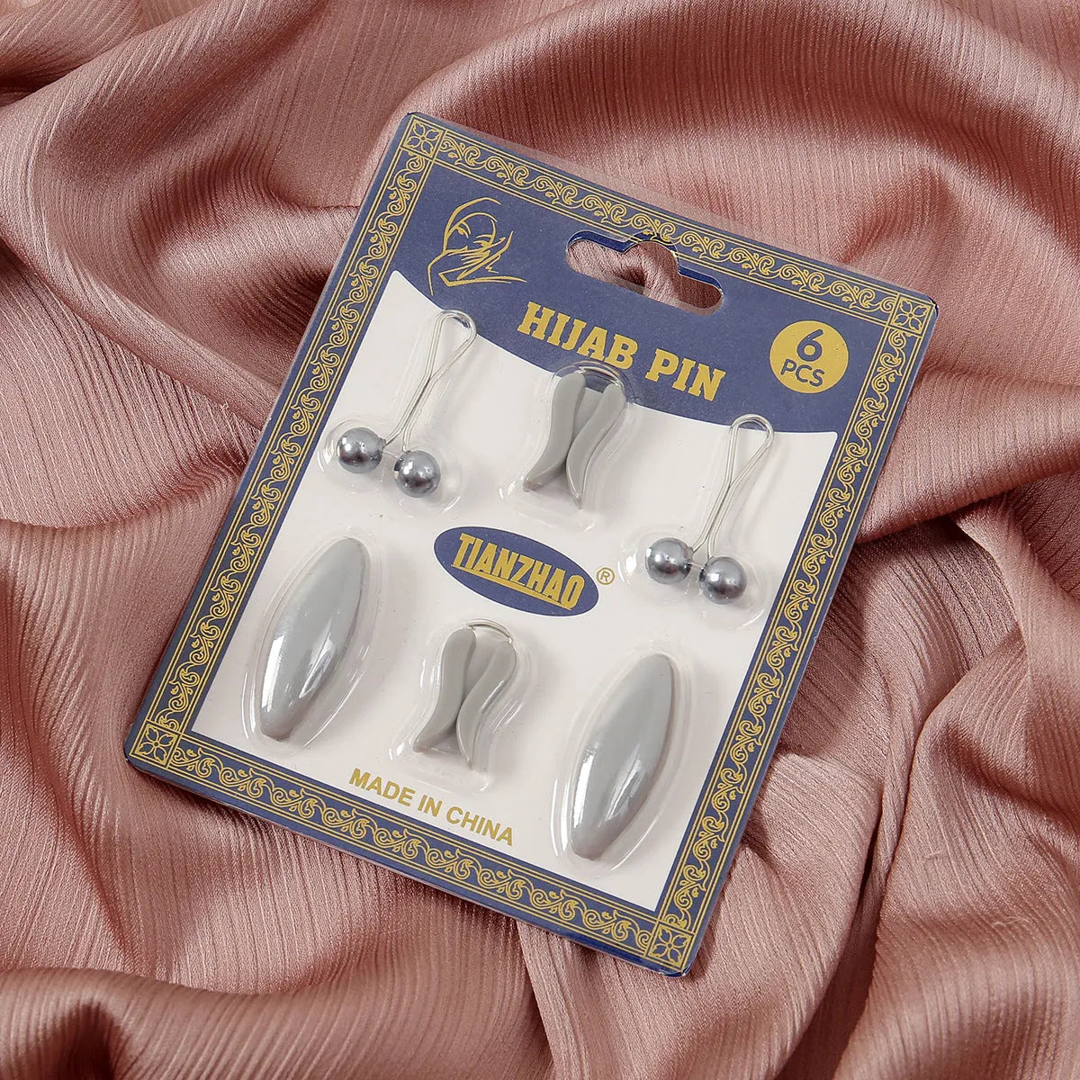 Oval plastic resin-drip scarf clip set in five colours, medium size 3.5x1.7cm