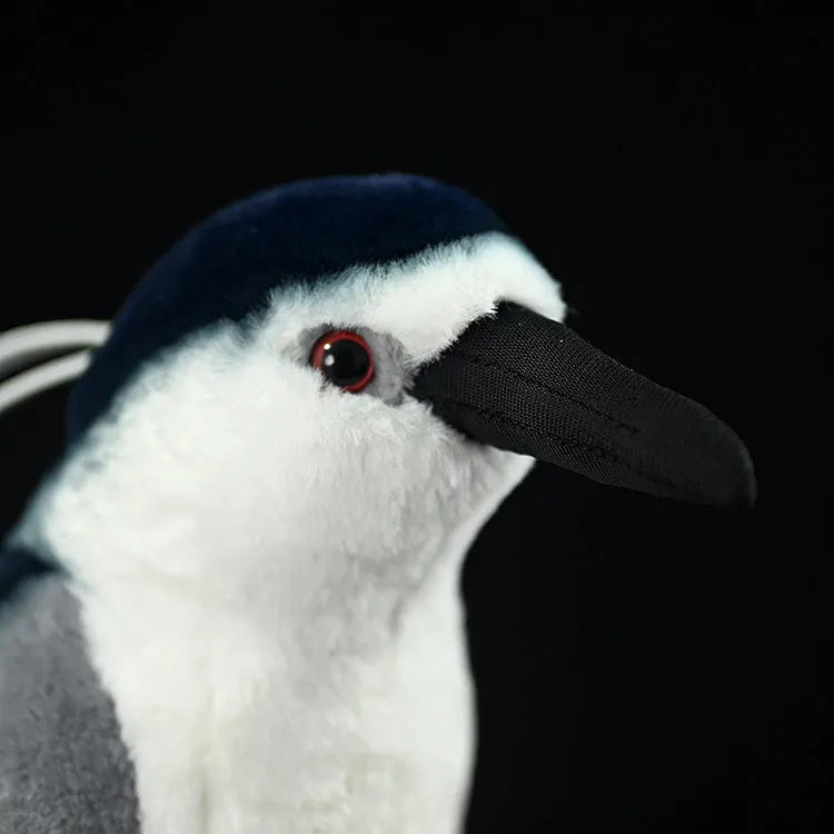 Chinese pastoral penguin plush toy, 24cm height, plush material with PP cotton filling, single doll for display.