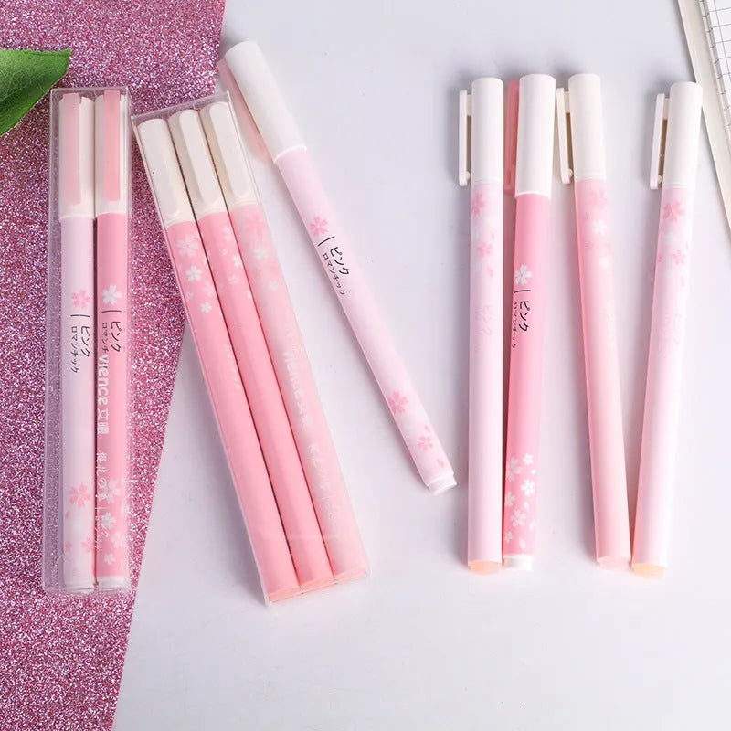 Sakura gel pen set with 0.38mm and 0.5mm tip sizes showing plastic construction