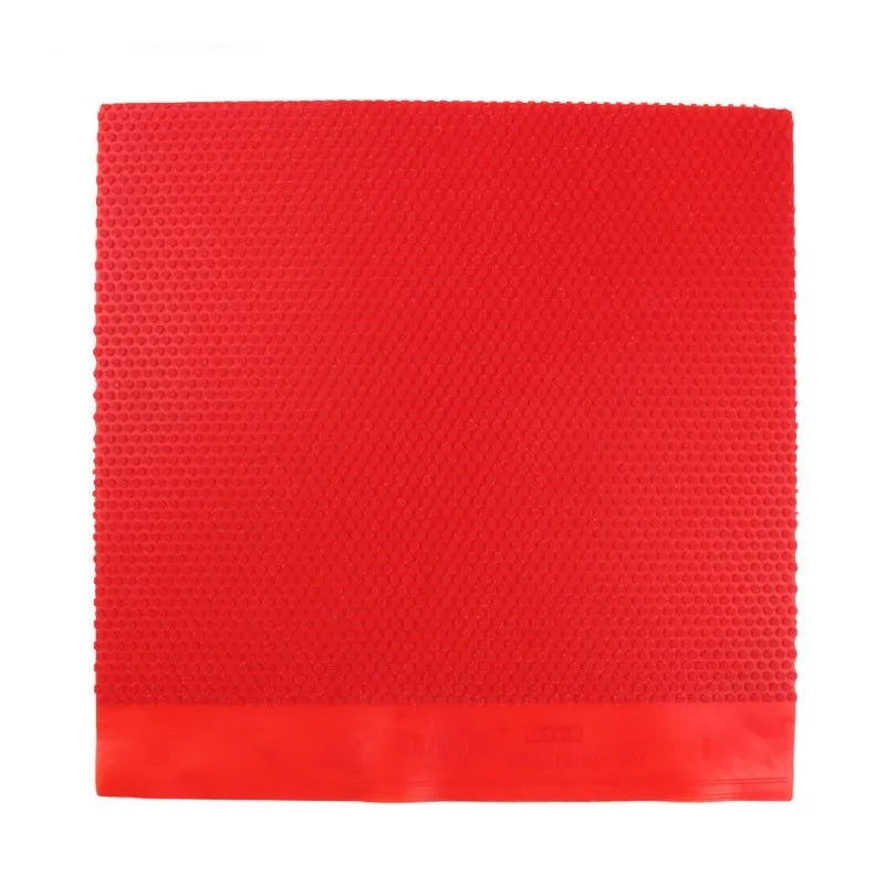 Single sheet of small particle table tennis rubber in black and red colour options