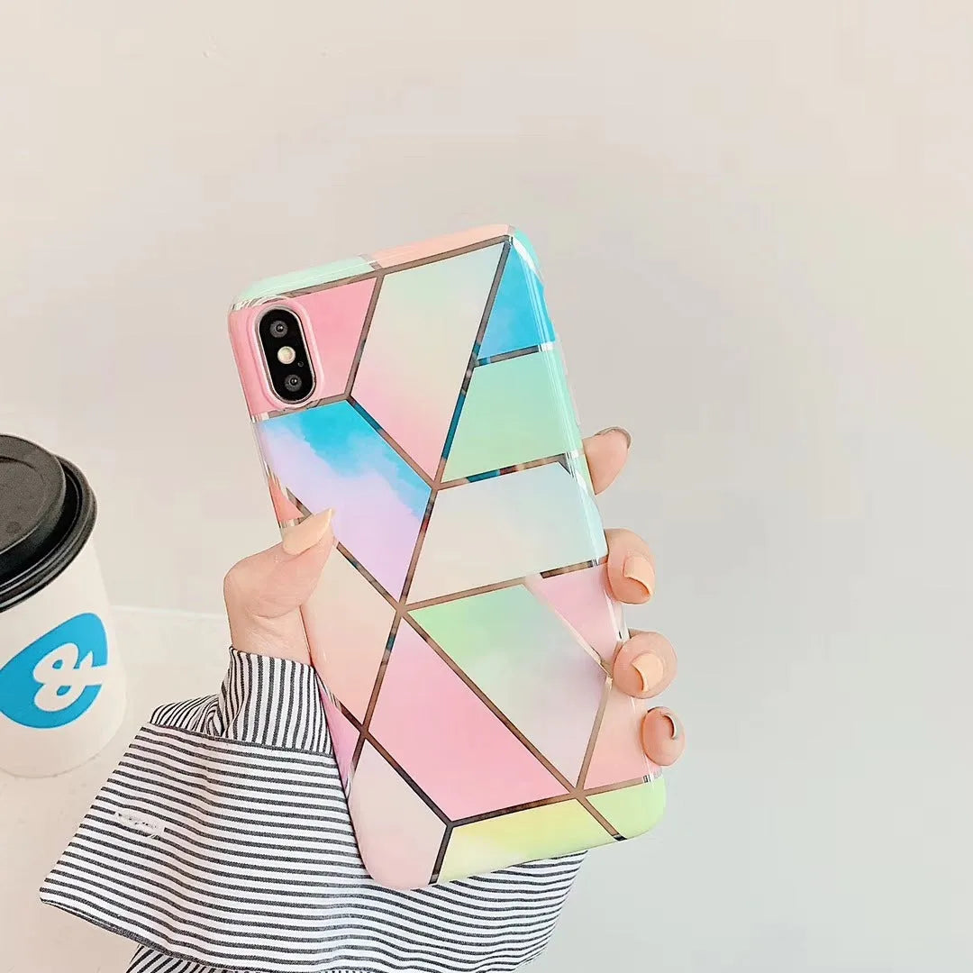 Marble pattern TPU protective phone case for Huawei P30 in Blue colour with soft back cover