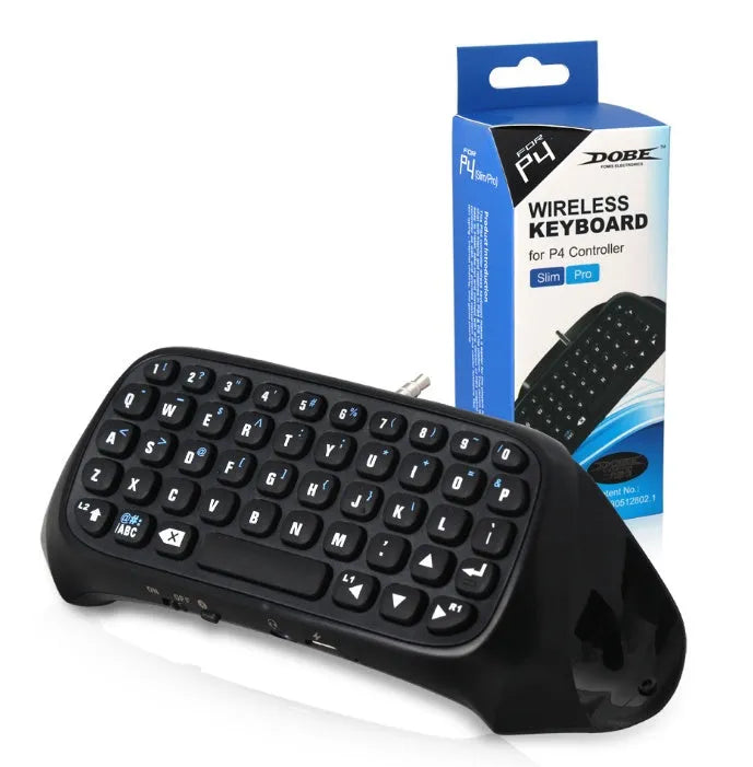 Bluetooth gamepad keyboard for PS4 console, black plastic, 17.2x6.3x5.6 cm