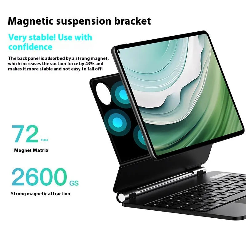 Miaocontrol magnetic wireless keyboard protective cover for Huawei MatePad 11 tablet in black colour