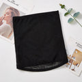 Mesh belly band body sculpting strap in black or skin colour with cross waistband design