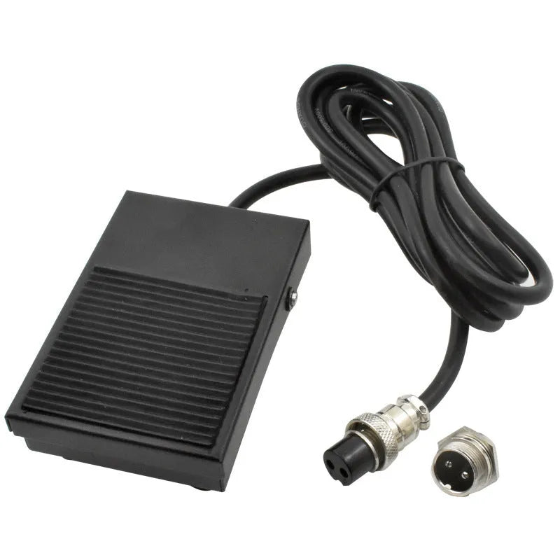 Metal welding foot switch pedal with 1.8 metre cable and 2-pin connector for laser welding machines