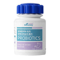 Sealed bottle containing 180 pet probiotic tablets for dog and cat digestive support.