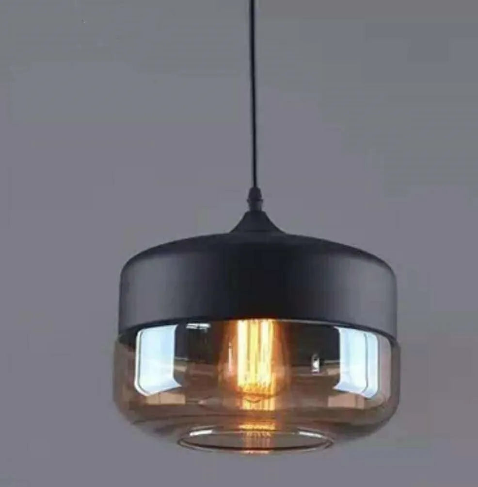 Industrial glass chandelier LED ceiling light American style 240V button switch