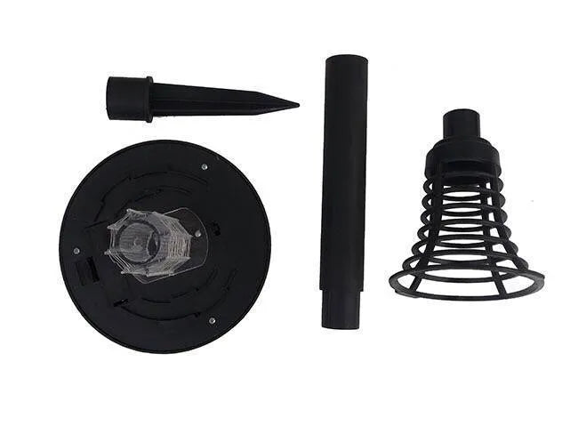 Black solar insect killing lamp with UV light for garden mosquito control