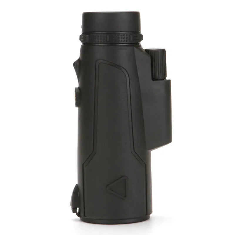 Black 12x50 monocular telescope with 50mm objective lens for outdoor observation
