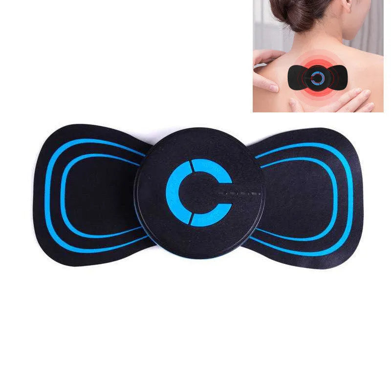 Black HQ-185 mini electric shoulder and neck massager with massage patches