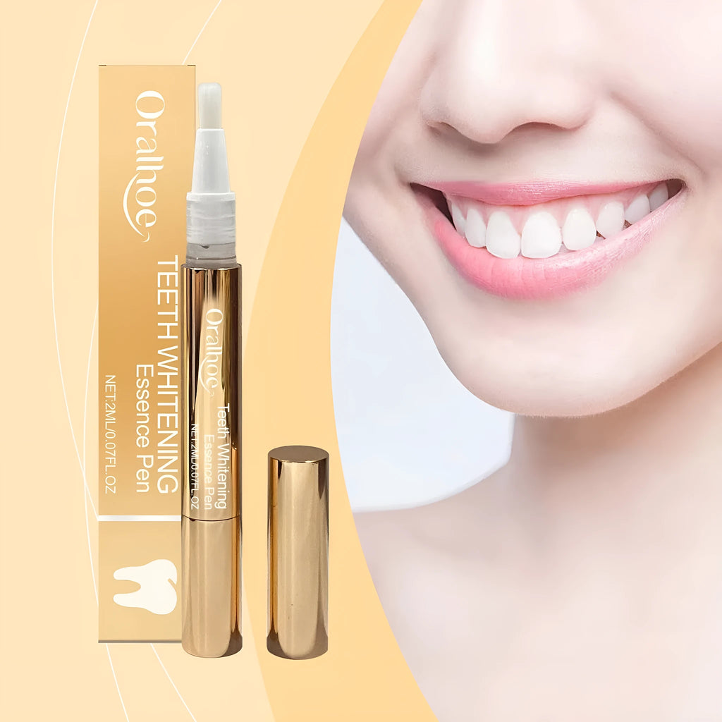 Portable teeth cleaning pen with 2ml capacity for stain brightening and oral care