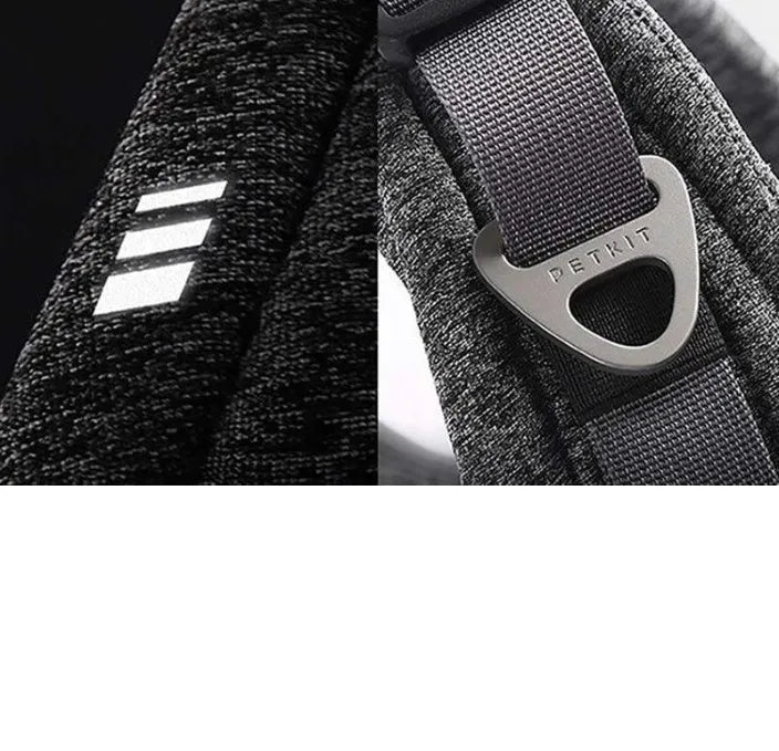 Dog rope collar in hemp gray cloth with carabiner, adjustable size XS S M
