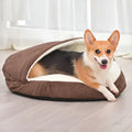 Brown and grey removable cloth dog kennel bed in S and M sizes