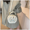 Chinese embroidery soft PU leather messenger bag with adjustable strap in horizontal square shape