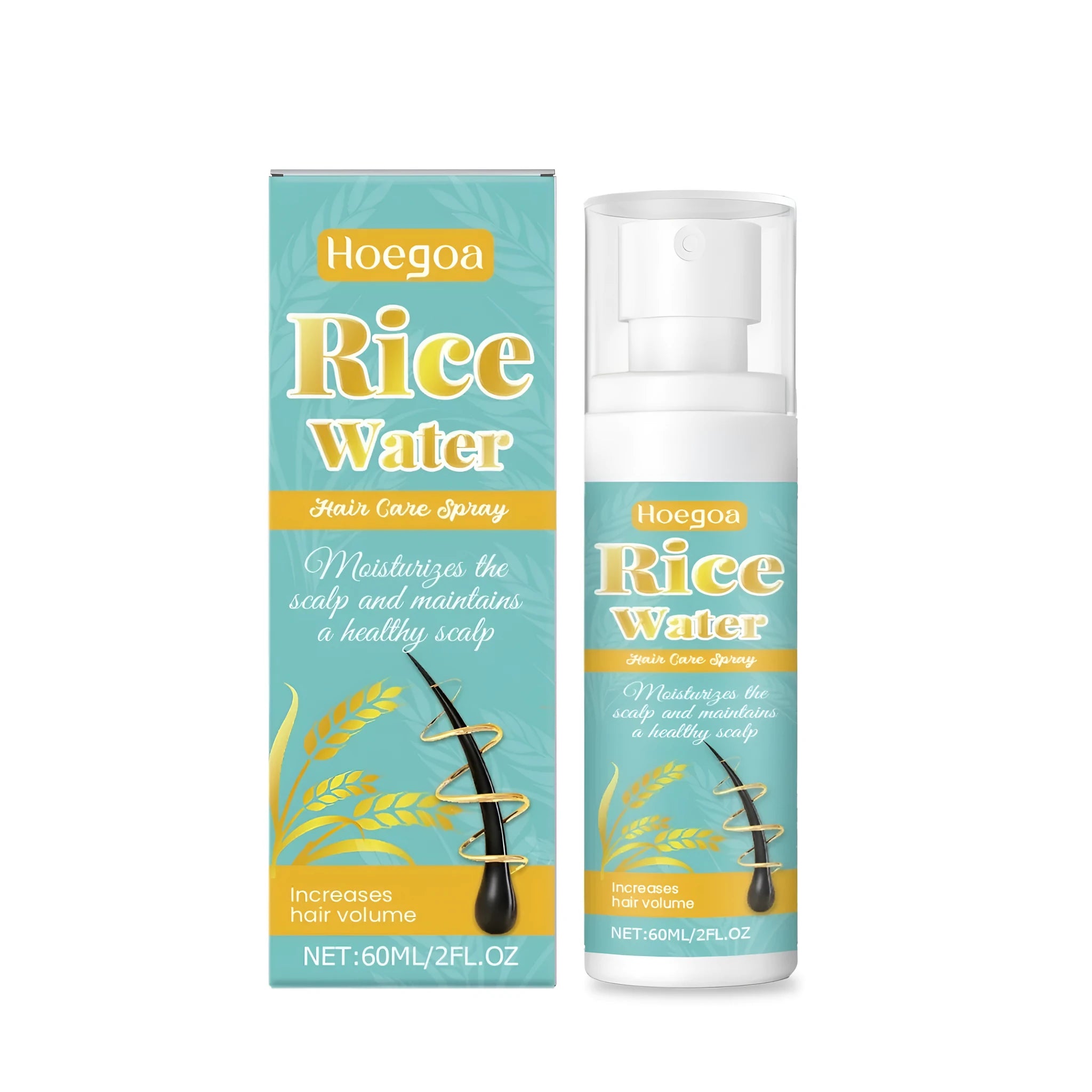 60ml hair care spray bottle with ginger and rosemary oils