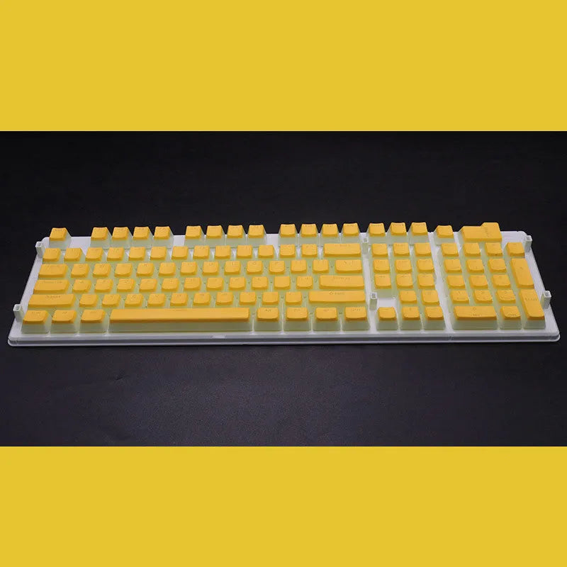 108 key pudding keycap set with translucent sides in sixteen colour options for mechanical keyboards
