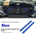 Car water tank horizontal bar middle net decorative strip in PVC with nine colour options showing pair of strips