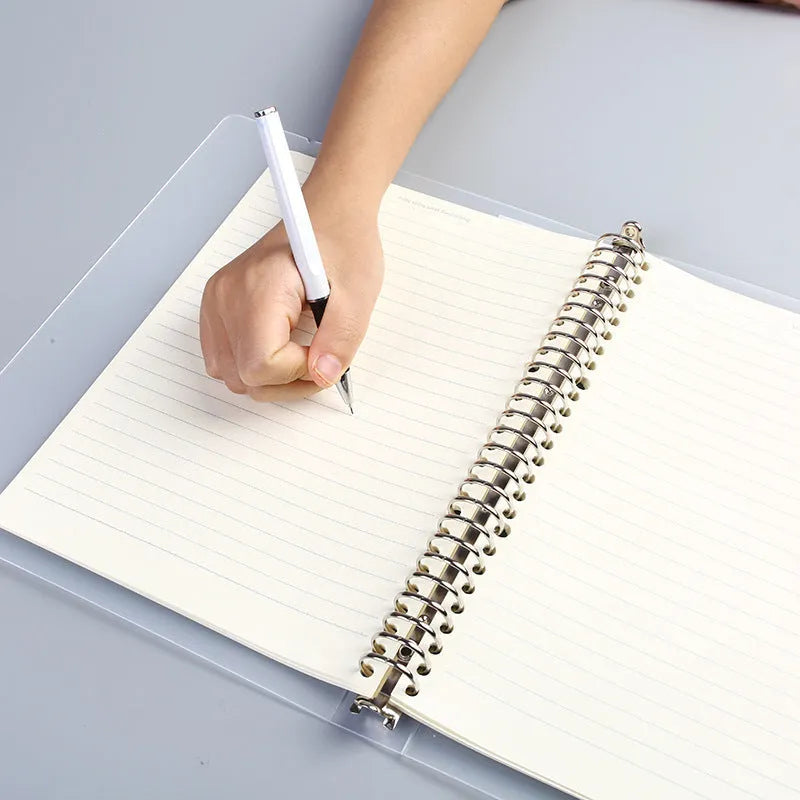 26-hole A5 loose-leaf binder with horizontal lines and PP matte covers in two size options