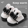 Indoor warm non-slip couples cotton shoes with suede upper and EVA sole in brown