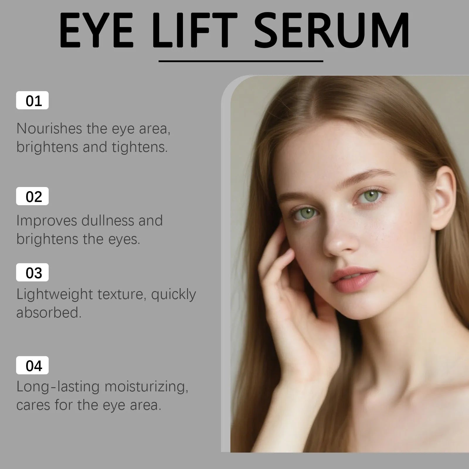 10ml eye tightening ball liquid with frankincense and castor oil under eye serum in bottle