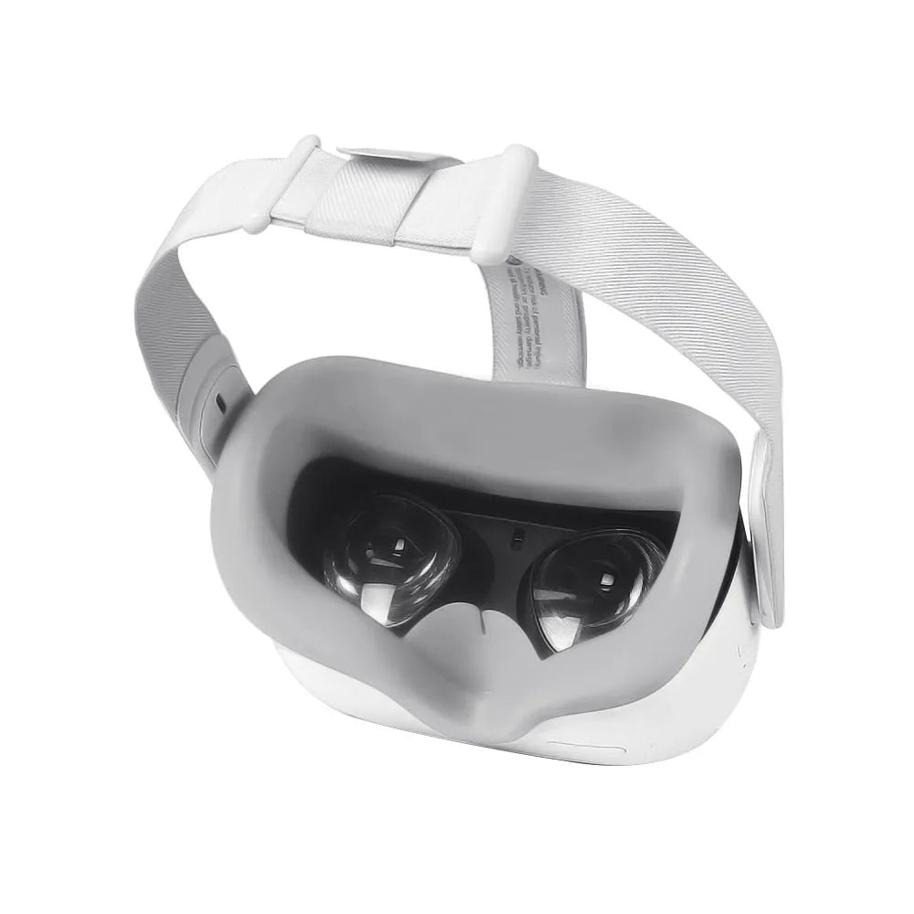 Silicone eye mask for glasses and VR in red, blue, grey, black, beige or cream-white with notched spare design