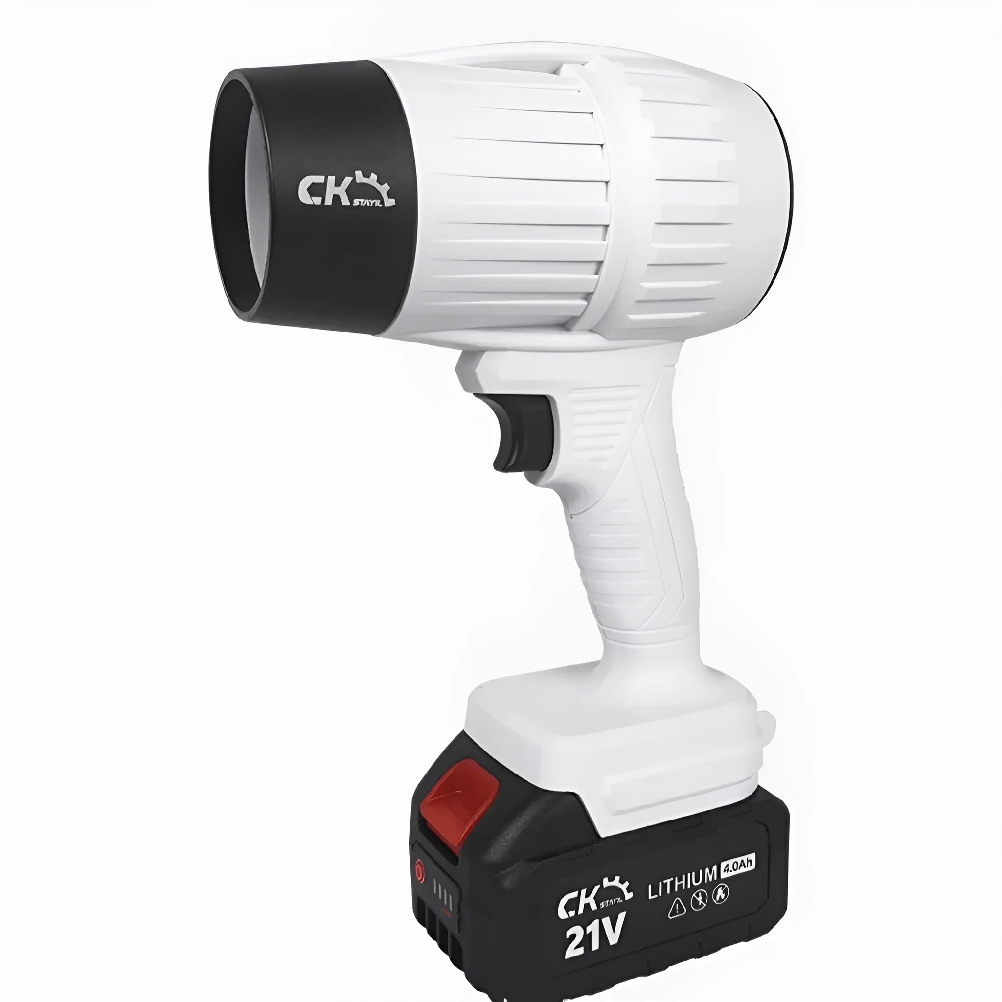 Brushless turbo fan industrial hair dryer with 21V lithium battery in green colour