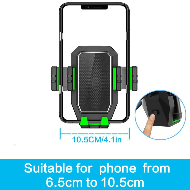 Green car cup holder organiser with kettle storage and phone compartment, ABS/PC construction