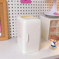 Refrigerator pencil case in PP plastic, 10.7 x 9.8 x 7.5 cm, shown in white, light blue, and pink