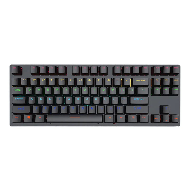 Crack K550 wired green axis mechanical keyboard 87 keys USB black cyan shaft