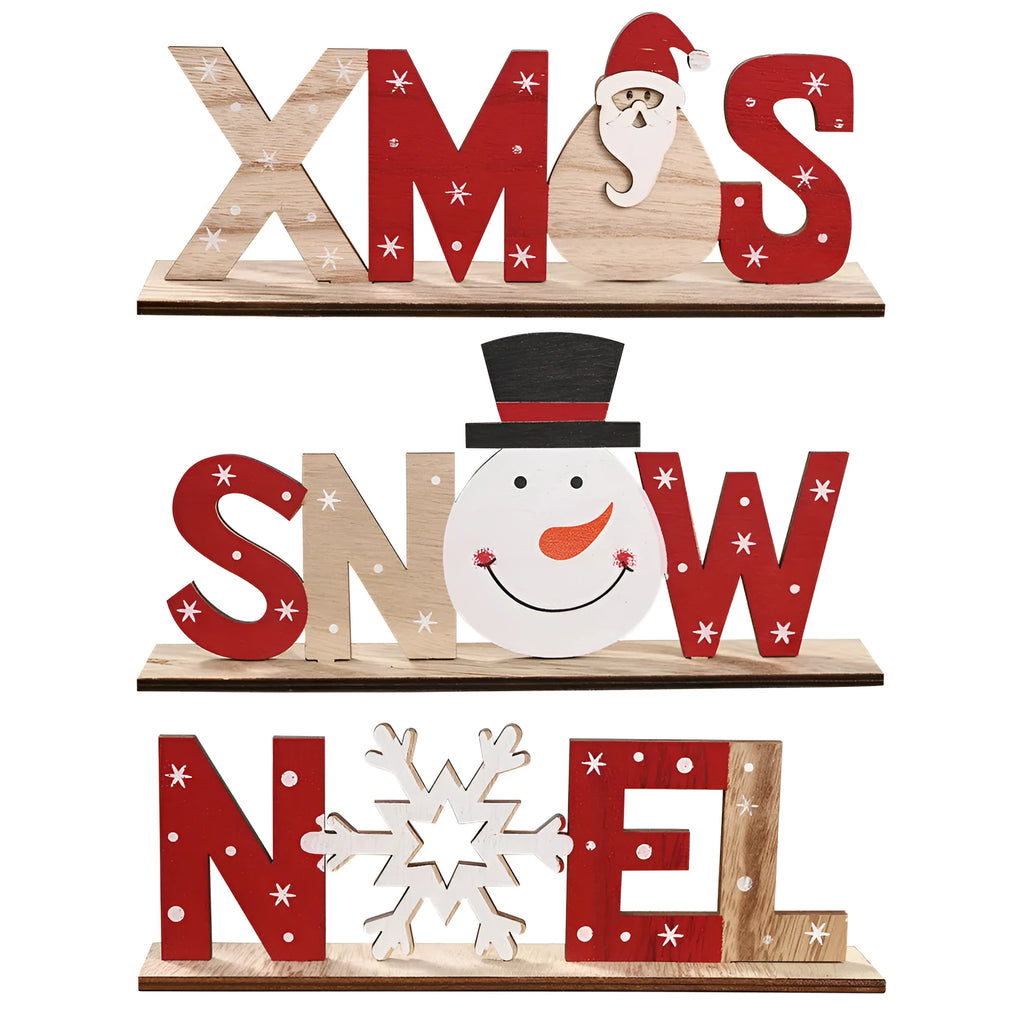 Christmas wooden ornament with creative pattern in vivid colour for tree or home decoration