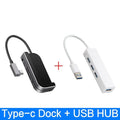Silver aluminium grey USB-C 6-in-1 docking station for iPad Pro with HDMI port and memory card readers
